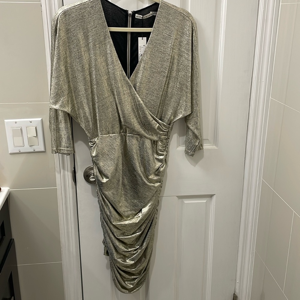 Alice and Olivia Metallic Dress